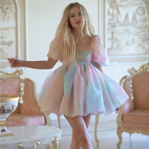 Selkie Rainbow Puff Dress Size Small Taylor Swift Eras Lover